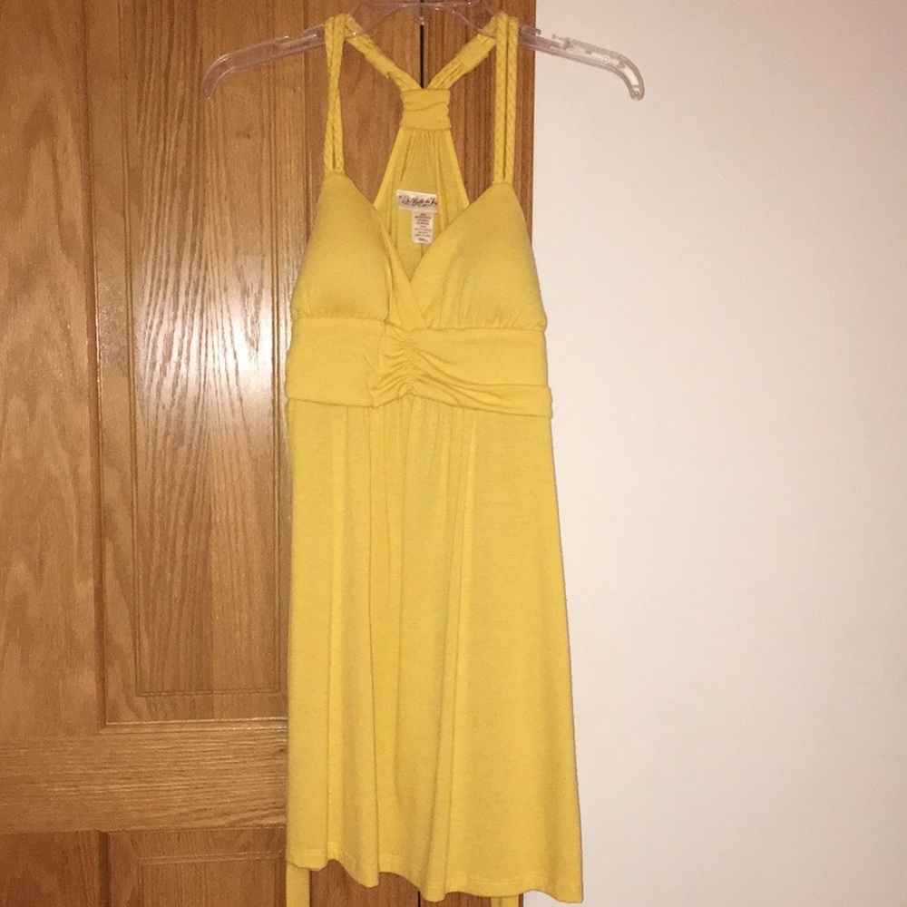 Belle du Jour empire waist tie back mini dress size Small